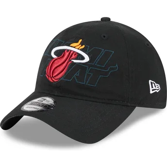 Czarna zakrzywiona czapka z regulacją 9TWENTY Draft Edition 2023 Miami Heat NBA New Era