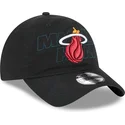 cap-islenkta-black-adjustable-strap-9twenty-draft-edition-2023-miami-heat-nba-new-era