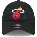 kepure-islenkta-juoda-reguliuojama-juostele-9twenty-draft-edition-2023-miami-heat-nba-new-era