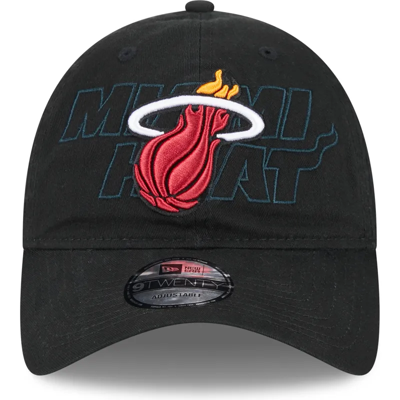 kepure-islenkta-juoda-reguliuojamas-9twenty-draft-edition-2023-miami-heat-nba-new-era