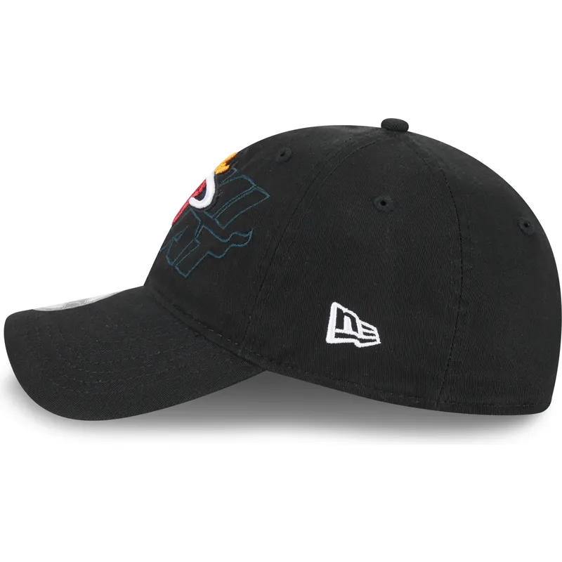 cap-islenkta-black-adjustable-strap-9twenty-draft-edition-2023-miami-heat-nba-new-era