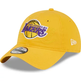 New Era Curved Brim 9TWENTY Draft Edition 2023 Los Angeles Lakers NBA Yellow Adjustable Cap