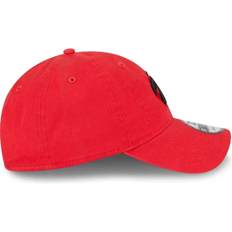 kepure-islenkta-raudona-reguliuojama-juostele-9twenty-draft-edition-2023-toronto-raptors-nba-new-era