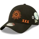 kepure-islenkta-juoda-reguliuojamas-9twenty-washed-graphic-new-era