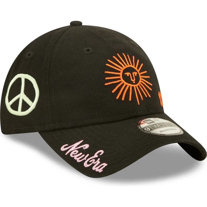 kepure-islenkta-juoda-reguliuojamas-9twenty-washed-graphic-new-era