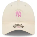 cap-islenkta-pink-adjustable-strap-claro-9twenty-mini-new-york-yankees-mlb-new-era
