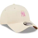 cap-islenkta-pink-adjustable-strap-claro-9twenty-mini-new-york-yankees-mlb-new-era