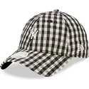 kepure-islenkta-juoda-reguliuojamas-9twenty-gingham-new-york-yankees-mlb-new-era
