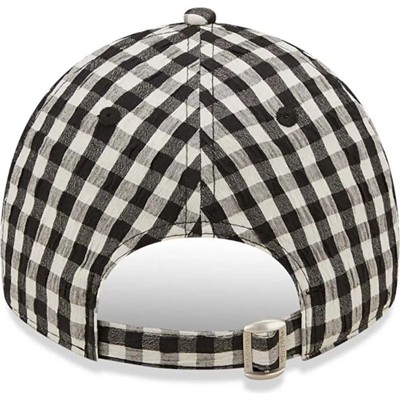 kepure-islenkta-juoda-reguliuojamas-9twenty-gingham-new-york-yankees-mlb-new-era