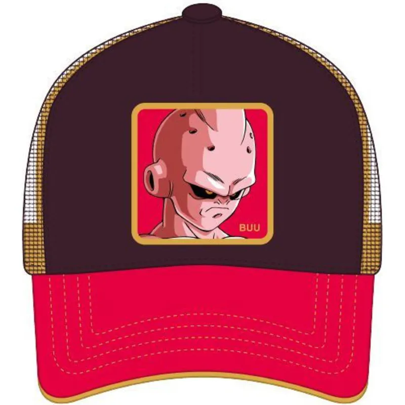 czapka-trucker-brazowa-i-czerwona-kid-buu-kid2-dragon-ball-od-capslab