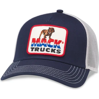 Kepurė išlenkta vilkikas mėlyna snapback Mack Trucks Twill Valin Patch American Needle