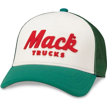 Czapka trucker biała i zielona snapback Mack Trucks Riptide Valin od American Needle