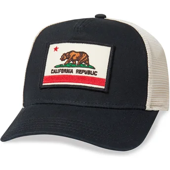 Czapka truckerka czarno-biała snapback California Bear Valin od American Needle