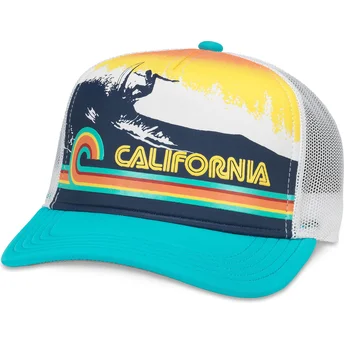 Καπέλο trucker μπλε snapback California Riptide Valin από American Needle