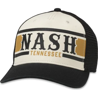 Czapka trucker biała i czarna snapback Nashville Tennessee Sinclair od American Needle