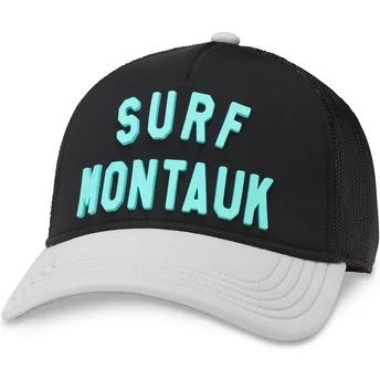 Kepurė išlenkta vilkikas juoda snapback Surf Montauk Riptide Valin American Needle