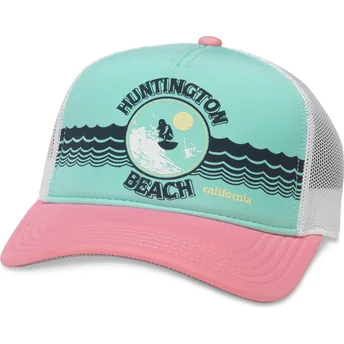 Kepurė išlenkta vilkikas įvairiaspalvis snapback , Huntington Beach California Riptide Valin American Needle