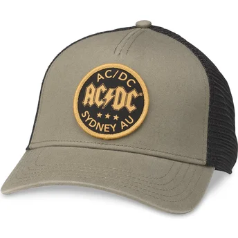 Czapka trucker zielono-czarna snapback AC/DC Valin od American Needle