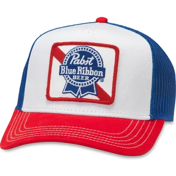 Kepurė išlenkta vilkikas įvairiaspalvis snapback , Pabst Blue Ribbon Valin American Needle