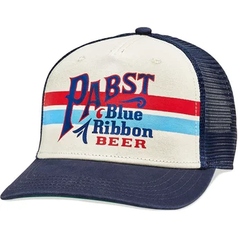 czapka-truckerka-bezowo-granatowa-snapback-pabst-blue-ribbon-sinclair-od-american-needle