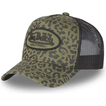 Kepurė išlenkta vilkikas leopardinis snapback Von Dutch