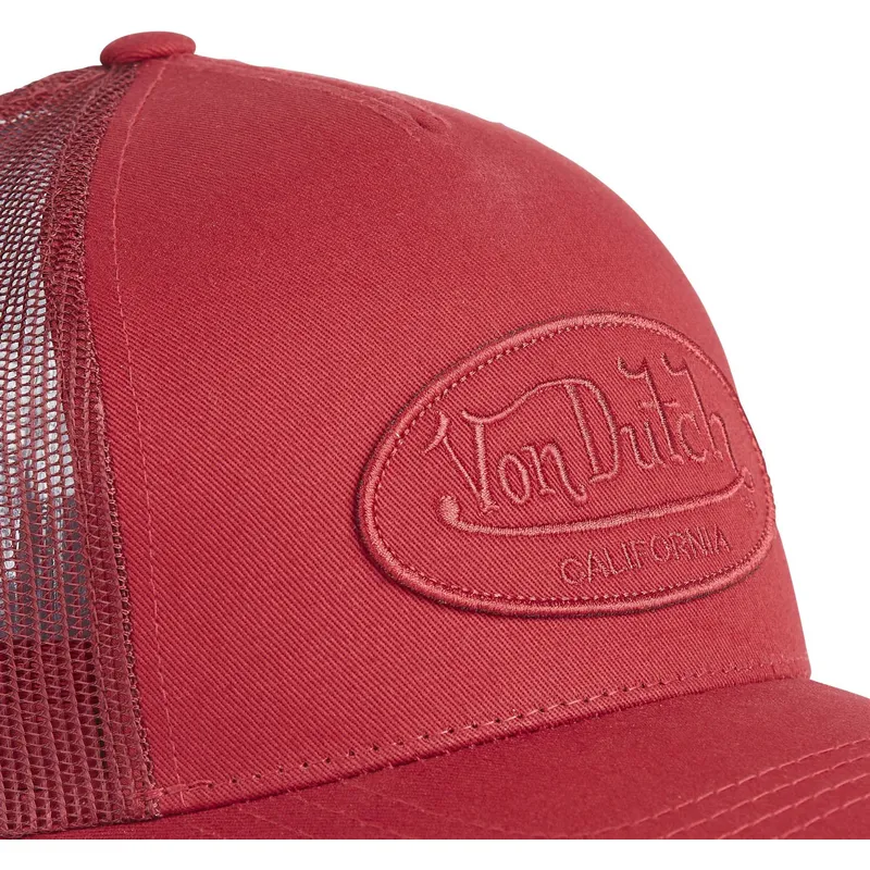 kepure-islenkta-raudona-snapback-lof-a3-von-dutch