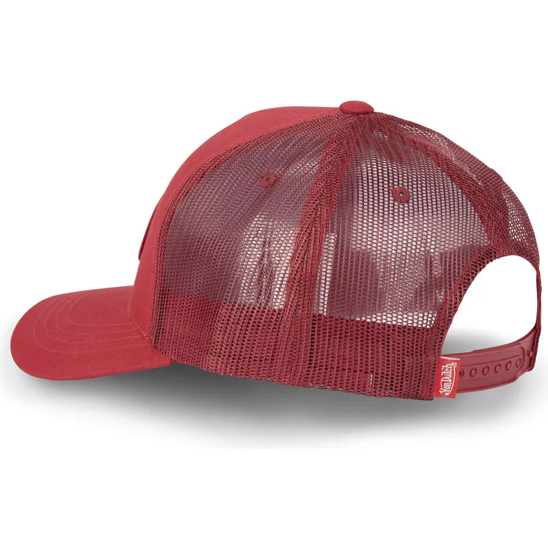 kepure-islenkta-raudona-snapback-lof-a3-von-dutch