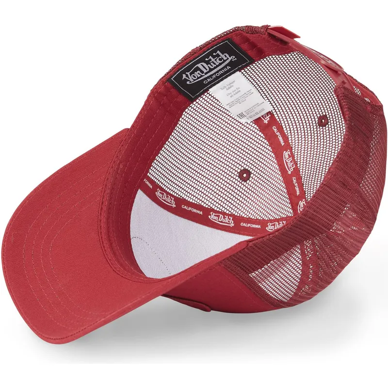 kepure-islenkta-raudona-snapback-lof-a3-von-dutch