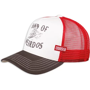 Coastal Band Of Weirdos HFT White, Red and Brown Trucker Hat
