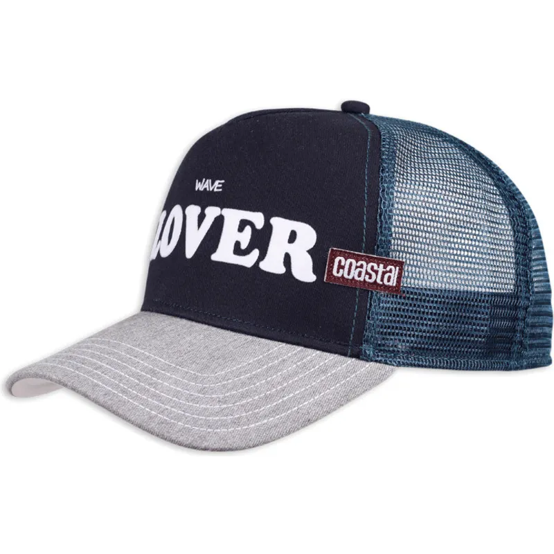 kepure-islenkta-tamsiai-melyna-snapback-wave-lover-hft-coastal