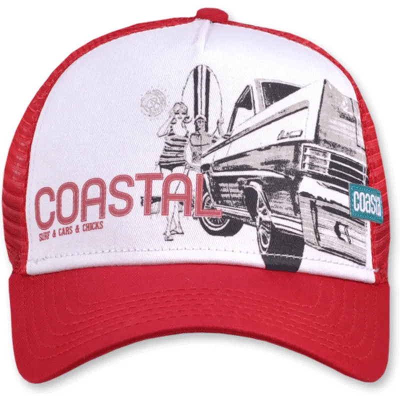 kepure-plokscia-raudona-snapback-surf-cars-chicks-hft-coastal