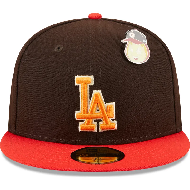 cap-plokscia-brown-ajustada-59fifty-the-elements-fire-pin-los-angeles-dodgers-mlb-new-era
