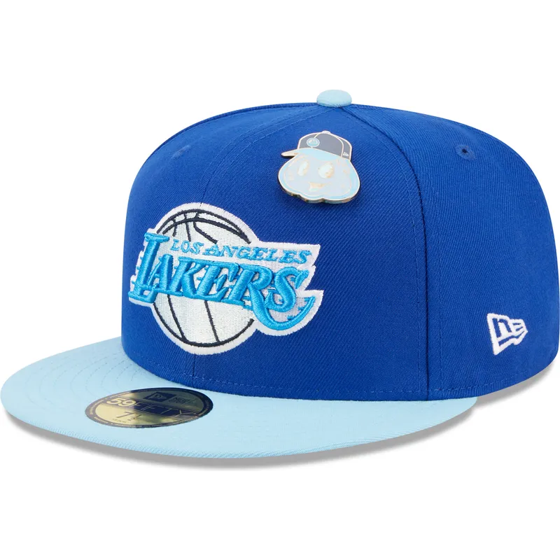 kepure-plokscia-melyna-priglundanti-59fifty-the-elements-water-pin-los-angeles-lakers-nba-new-era