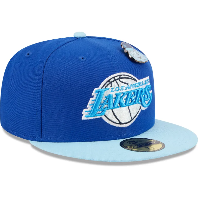 kepure-plokscia-melyna-priglundanti-59fifty-the-elements-water-pin-los-angeles-lakers-nba-new-era