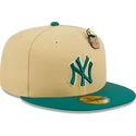 czapka-plaska-bezowa-i-zielona-dopasowana-59fifty-the-elements-earth-pin-new-york-yankees-mlb-new-era