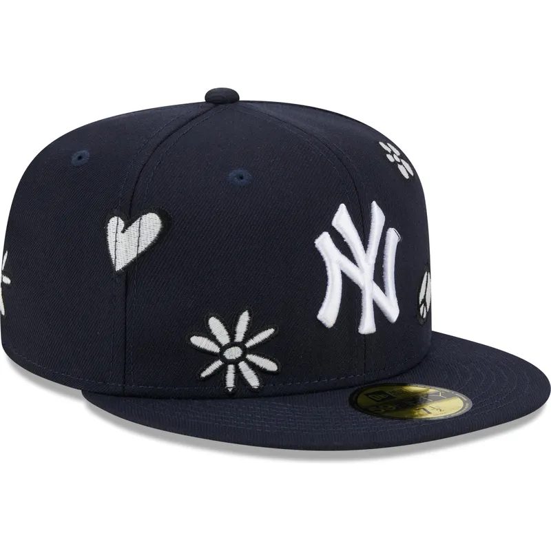 kepure-plokscia-tamsiai-melyna-priglundanti-59fifty-sunlight-pop-new-york-yankees-mlb-new-era