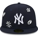 kepure-plokscia-tamsiai-melyna-priglundanti-59fifty-sunlight-pop-new-york-yankees-mlb-new-era
