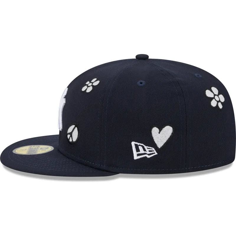 kepure-plokscia-tamsiai-melyna-priglundanti-59fifty-sunlight-pop-new-york-yankees-mlb-new-era