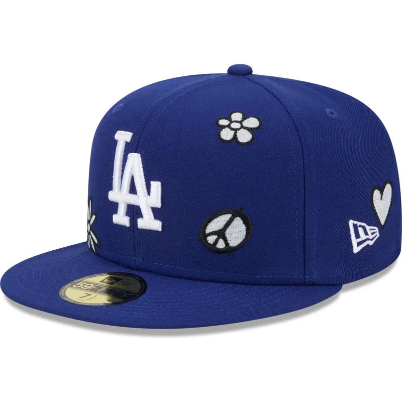 kepure-plokscia-melyna-priglundanti-59fifty-sunlight-pop-los-angeles-dodgers-mlb-new-era