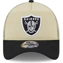 bezowo-czarna-czapka-trucker-9forty-a-frame-all-day-trucker-las-vegas-raiders-nfl-od-new-era