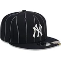 kepure-plokscia-tamsiai-melyna-snapback-9fifty-pinstripe-visor-clip-new-york-yankees-mlb-new-era