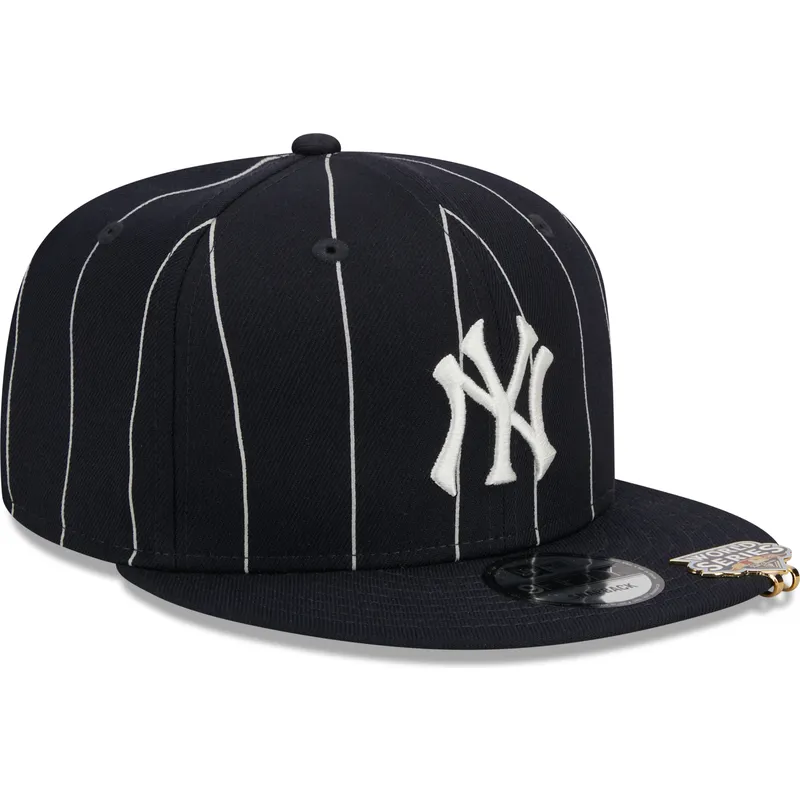 kepure-plokscia-tamsiai-melyna-snapback-9fifty-pinstripe-visor-clip-new-york-yankees-mlb-new-era