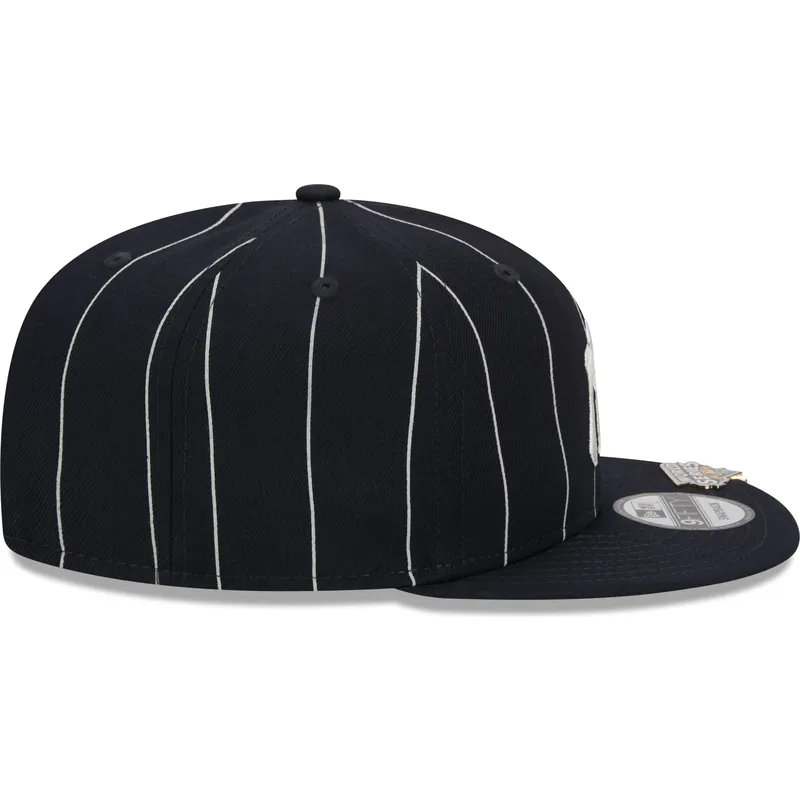 kepure-plokscia-tamsiai-melyna-snapback-9fifty-pinstripe-visor-clip-new-york-yankees-mlb-new-era