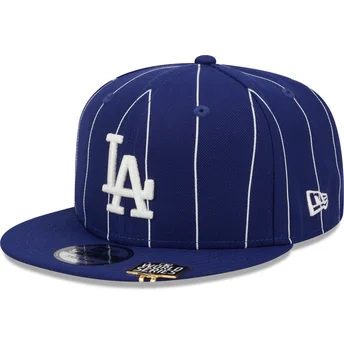 Cap plokščia blue snapback 9FIFTY Pinstripe Visor Clip Los Angeles Dodgers MLB New Era