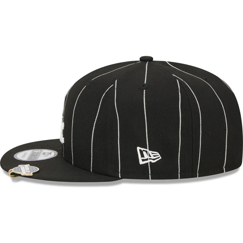 kepure-plokscia-juoda-snapback-9fifty-pinstripe-visor-clip-chicago-white-sox-mlb-new-era