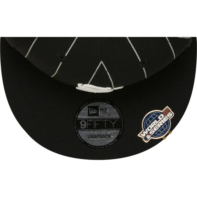 kepure-plokscia-juoda-snapback-9fifty-pinstripe-visor-clip-chicago-white-sox-mlb-new-era