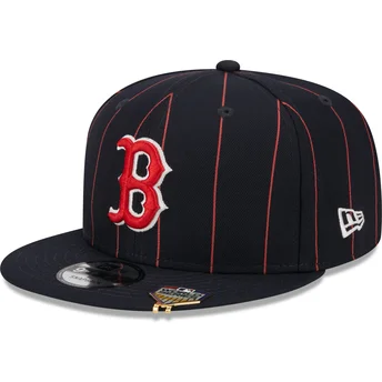 Kepurė plokščia tamsiai mėlyna snapback 9FIFTY Pinstripe Visor Clip Boston Red Sox MLB New Era