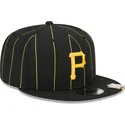 kepure-plokscia-juoda-snapback-9fifty-pinstripe-visor-clip-pittsburgh-pirates-mlb-new-era