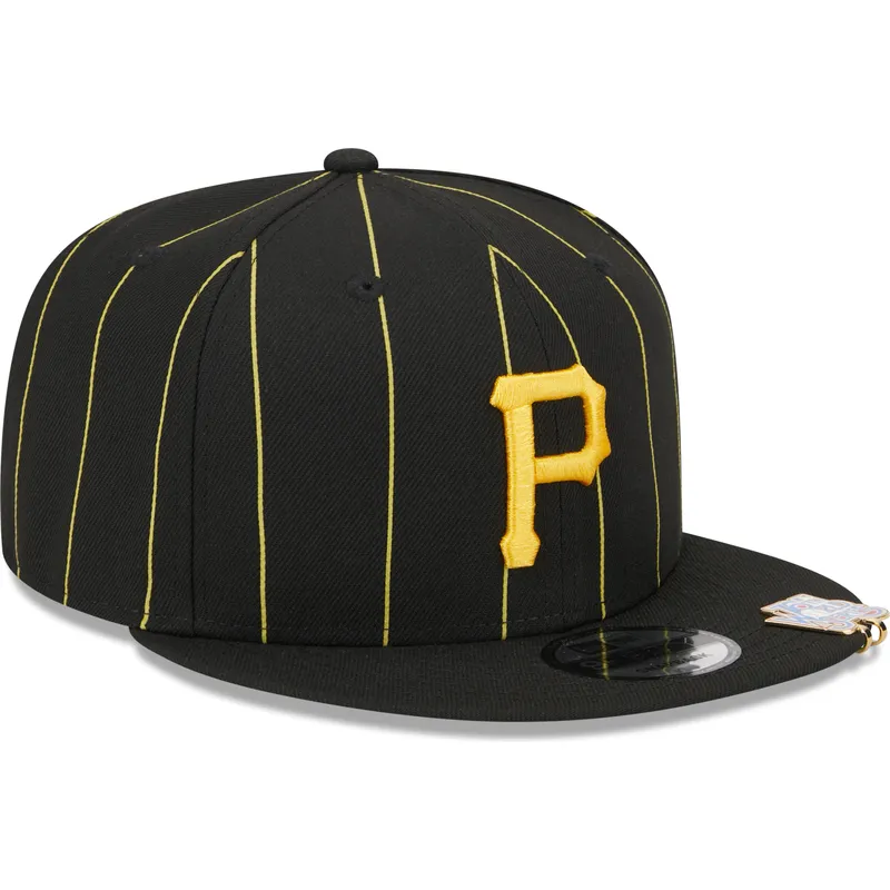 kepure-plokscia-juoda-snapback-9fifty-pinstripe-visor-clip-pittsburgh-pirates-mlb-new-era
