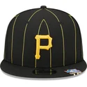 kepure-plokscia-juoda-snapback-9fifty-pinstripe-visor-clip-pittsburgh-pirates-mlb-new-era